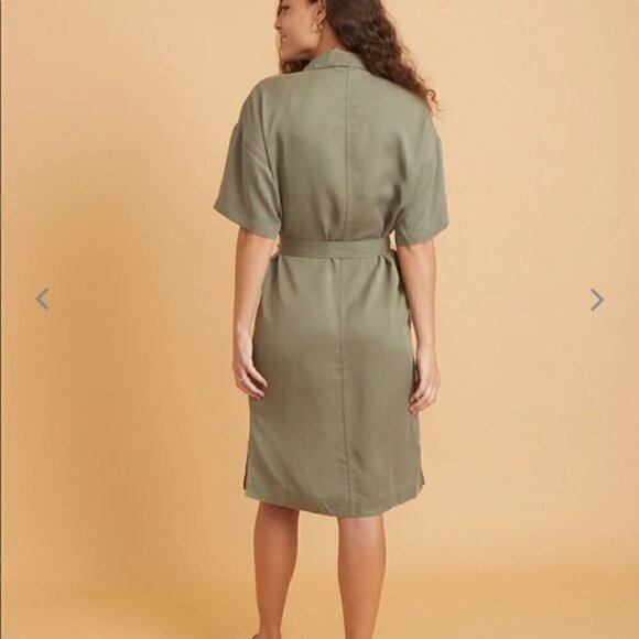 NWT Marine Layer Renata Dress Olive Green XS - Picture 3 of 7